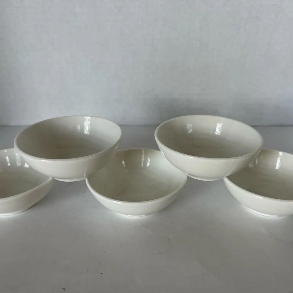 Gibson White Element white prep mini bowls